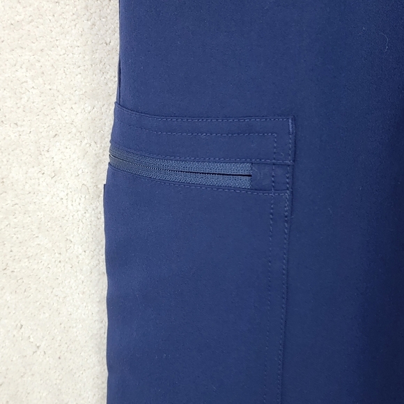 Figs Navy Yola With Yoga High Waisted Waistband Skinny Scrub Pants Sz XS NEW - Picture 6 of 16